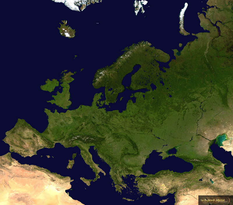 Photo de l'Europe, par la NASA